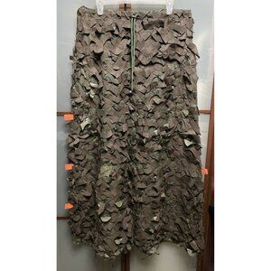 Illig Vintage Y2K 90s Cargo Net Mesh Rave Cyber Goth Grunge Maxi Skirt Size M